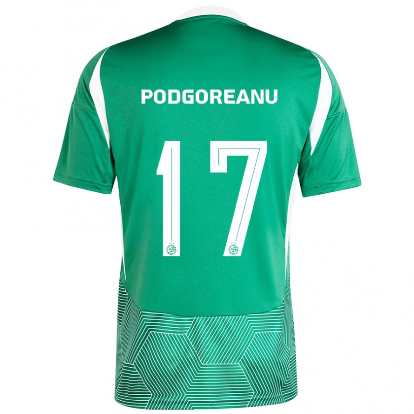 Kandiny Homme Maillot Suf Podgoreanu #17 Vert Blanc Tenues Domicile 2024/25 T-Shirt