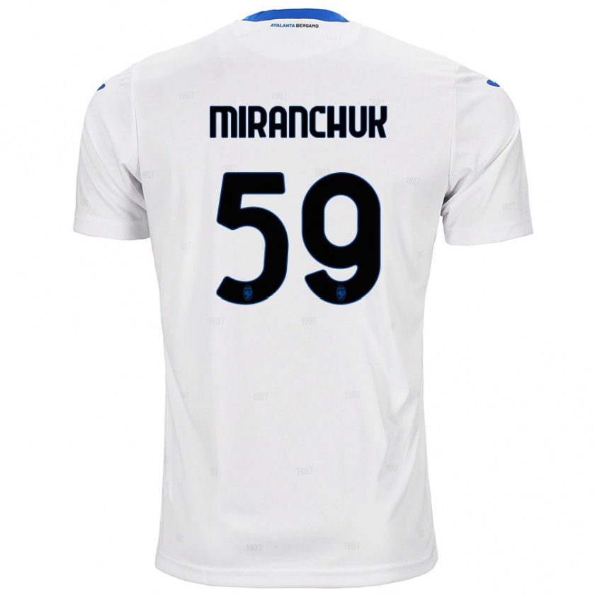 Kandiny Homme Maillot Aleksey Miranchuk #59 Blanc Tenues Extérieur 2024/25 T-Shirt