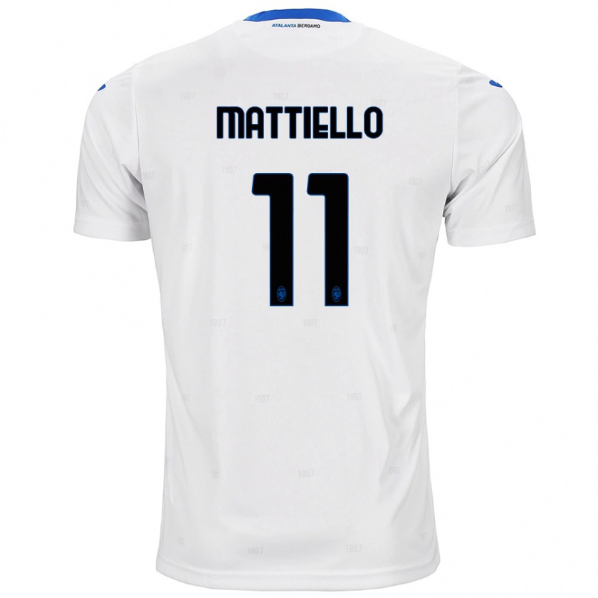 Kandiny Homme Maillot Federico Mattiello #11 Blanc Tenues Extérieur 2024/25 T-Shirt