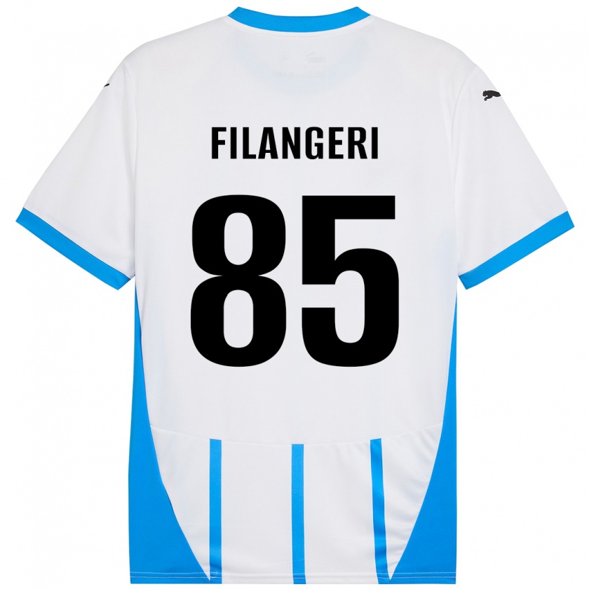 Kandiny Homme Maillot Maria Luisa Filangeri #85 Blanc Bleu Tenues Extérieur 2024/25 T-Shirt