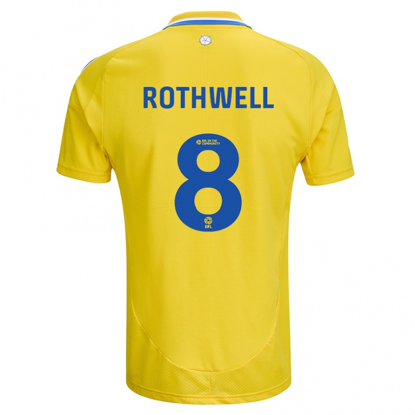 Kandiny Homme Maillot Joe Rothwell #8 Jaune Bleu Tenues Extérieur 2024/25 T-Shirt