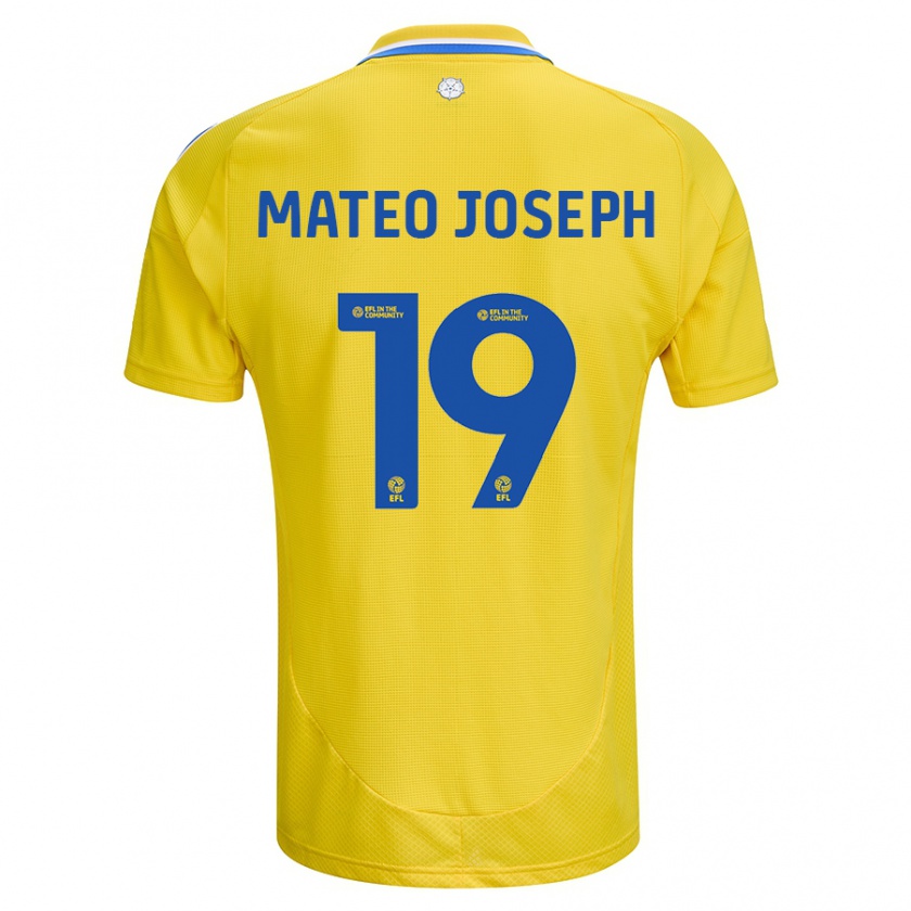 Kandiny Homme Maillot Mateo Joseph #19 Jaune Bleu Tenues Extérieur 2024/25 T-Shirt