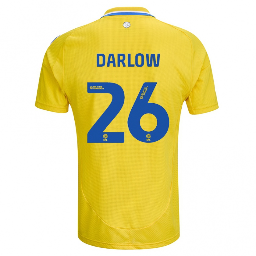 Kandiny Homme Maillot Karl Darlow #26 Jaune Bleu Tenues Extérieur 2024/25 T-Shirt