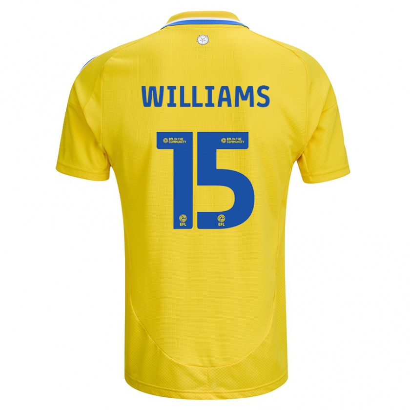 Kandiny Homme Maillot Paige Williams #15 Jaune Bleu Tenues Extérieur 2024/25 T-Shirt