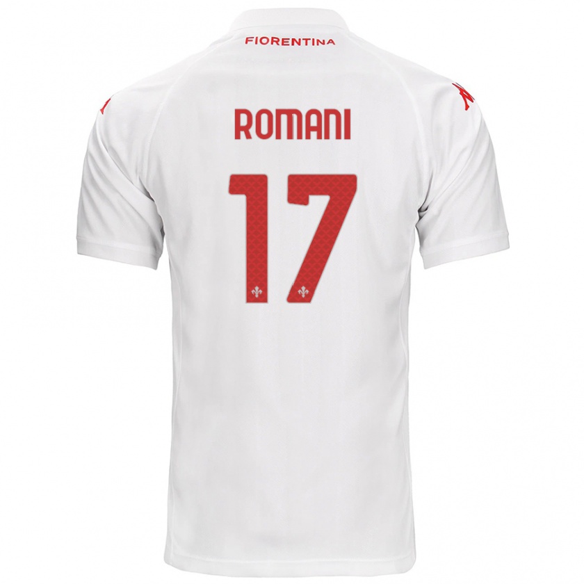 Kandiny Homme Maillot Lorenzo Romani #17 Blanc Tenues Extérieur 2024/25 T-Shirt