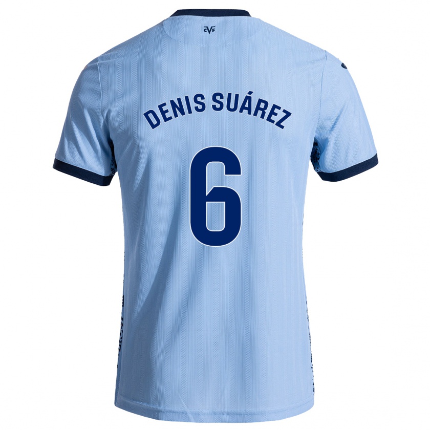 Kandiny Homme Maillot Denis Suárez #6 Bleu Ciel Tenues Extérieur 2024/25 T-Shirt