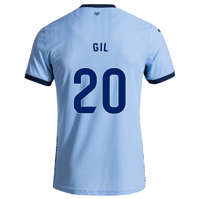 Kandiny Homme Maillot Mario Gil #20 Bleu Ciel Tenues Extérieur 2024/25 T-Shirt