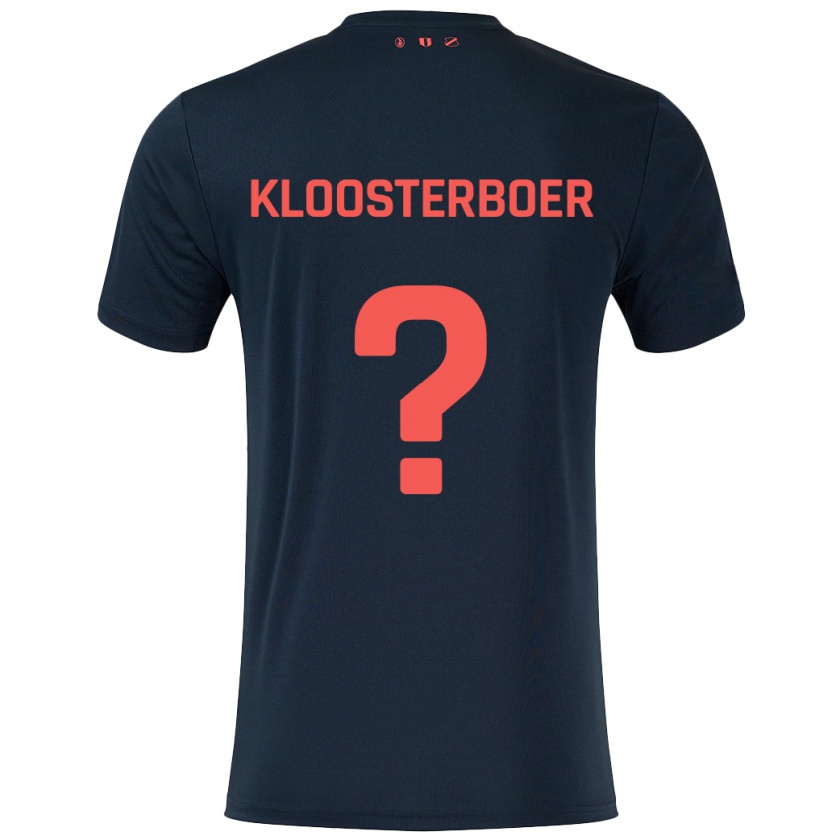 Kandiny Homme Maillot Per Kloosterboer #0 Noir Rouge Tenues Extérieur 2024/25 T-Shirt