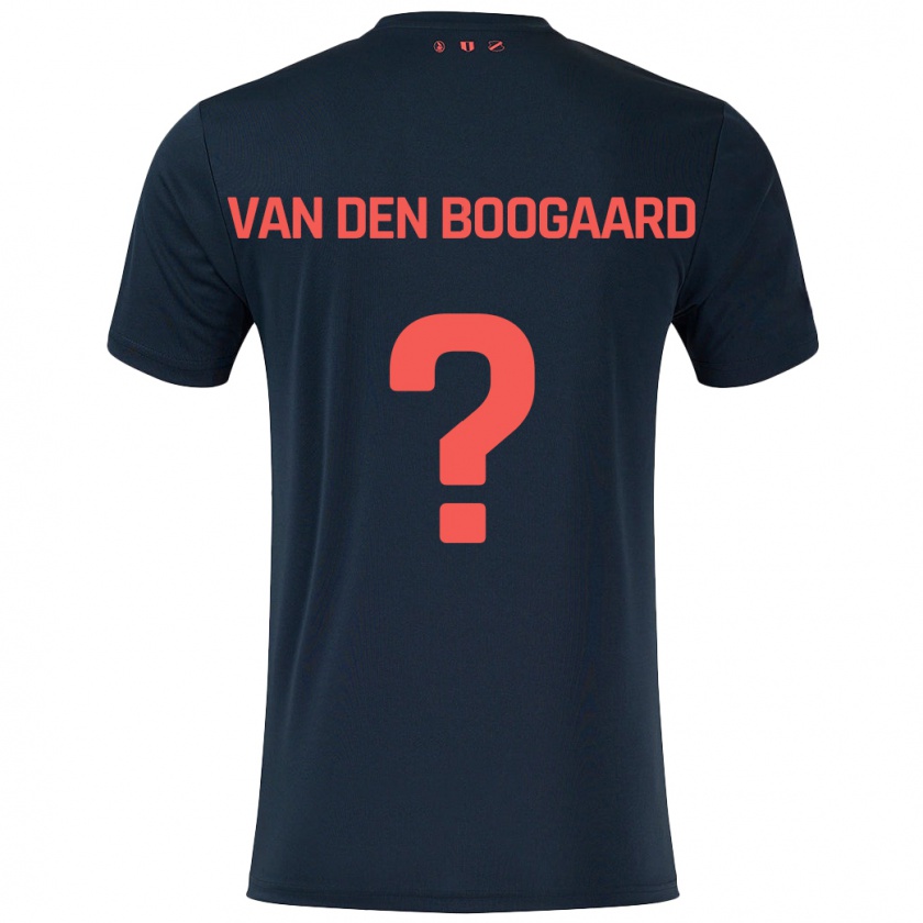 Kandiny Homme Maillot Brian Van Den Boogaard #0 Noir Rouge Tenues Extérieur 2024/25 T-Shirt