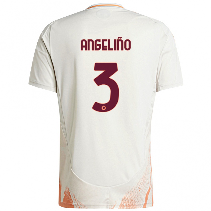 Kandiny Homme Maillot Angeliño #3 Crème Blanc Orange Tenues Extérieur 2024/25 T-Shirt