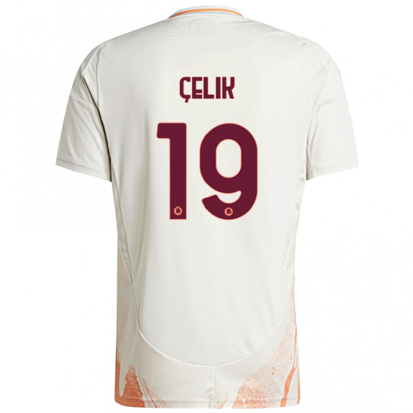 Kandiny Homme Maillot Zeki Çelik #19 Crème Blanc Orange Tenues Extérieur 2024/25 T-Shirt