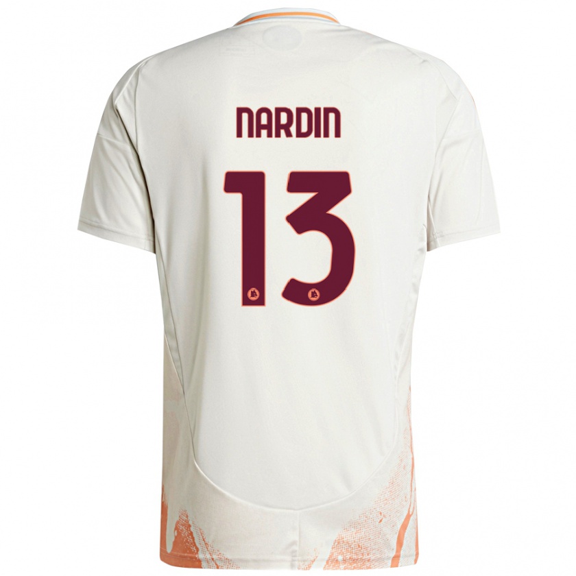 Kandiny Homme Maillot Federico Nardin #13 Crème Blanc Orange Tenues Extérieur 2024/25 T-Shirt