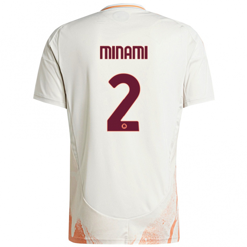 Kandiny Homme Maillot Moeka Minami #2 Crème Blanc Orange Tenues Extérieur 2024/25 T-Shirt