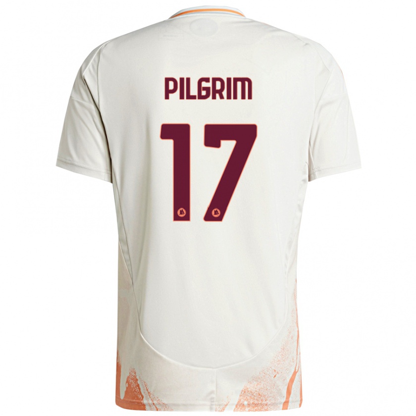 Kandiny Homme Maillot Alayah Pilgrim #17 Crème Blanc Orange Tenues Extérieur 2024/25 T-Shirt