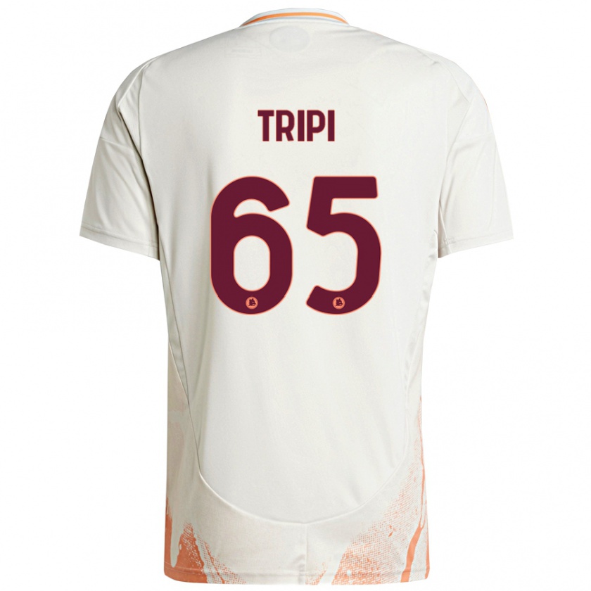 Kandiny Homme Maillot Filippo Tripi #65 Crème Blanc Orange Tenues Extérieur 2024/25 T-Shirt