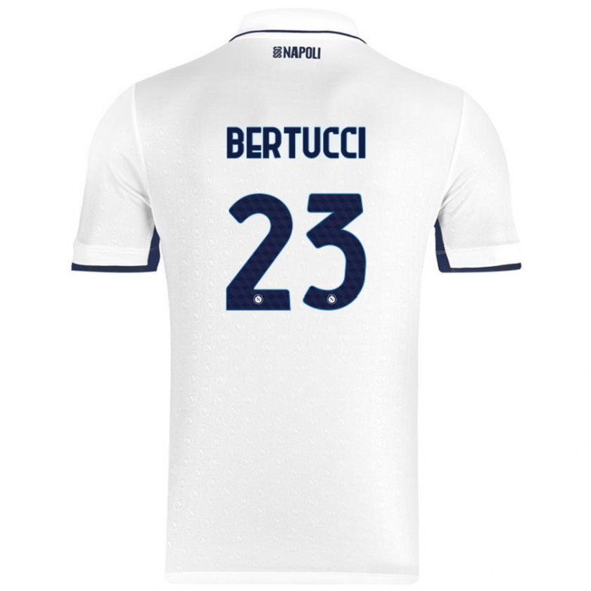 Kandiny Homme Maillot Sofia Bertucci #23 Blanc Bleu Royal Tenues Extérieur 2024/25 T-Shirt