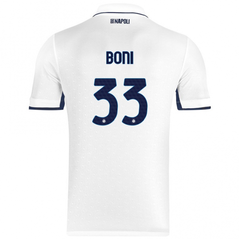 Kandiny Homme Maillot Landry Boni #33 Blanc Bleu Royal Tenues Extérieur 2024/25 T-Shirt