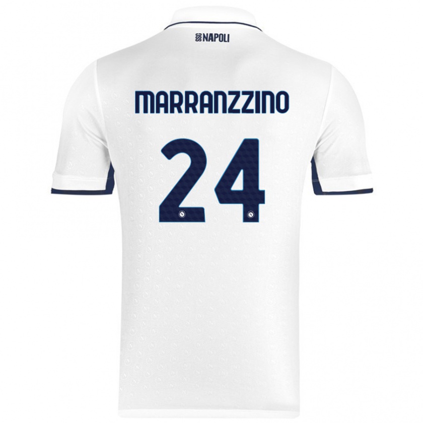 Kandiny Homme Maillot Pasquale Marranzzino #24 Blanc Bleu Royal Tenues Extérieur 2024/25 T-Shirt