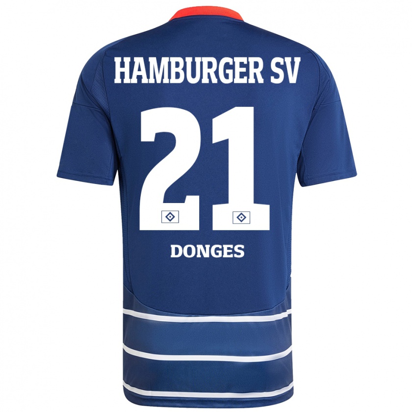 Kandiny Homme Maillot Jaqueline Dönges #21 Bleu Foncé Tenues Extérieur 2024/25 T-Shirt