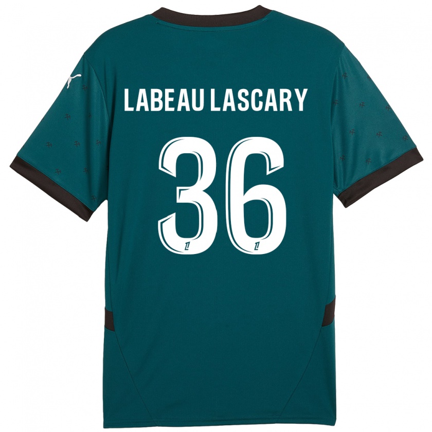 Kandiny Homme Maillot Rémy Labeau Lascary #36 Vert Foncé Tenues Extérieur 2024/25 T-Shirt