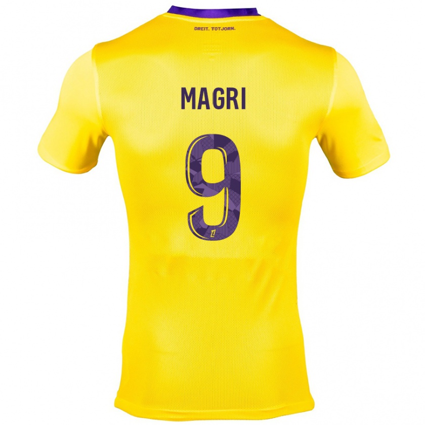 Kandiny Homme Maillot Frank Magri #9 Jaune Violet Tenues Extérieur 2024/25 T-Shirt