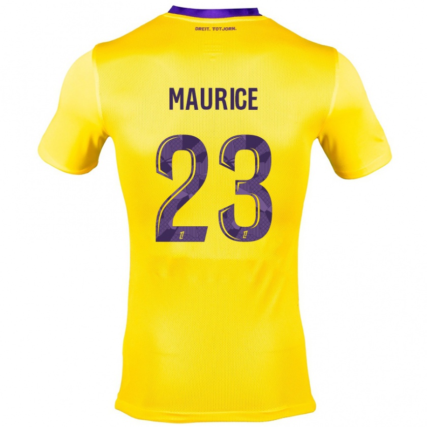 Kandiny Homme Maillot Sandra Maurice #23 Jaune Violet Tenues Extérieur 2024/25 T-Shirt