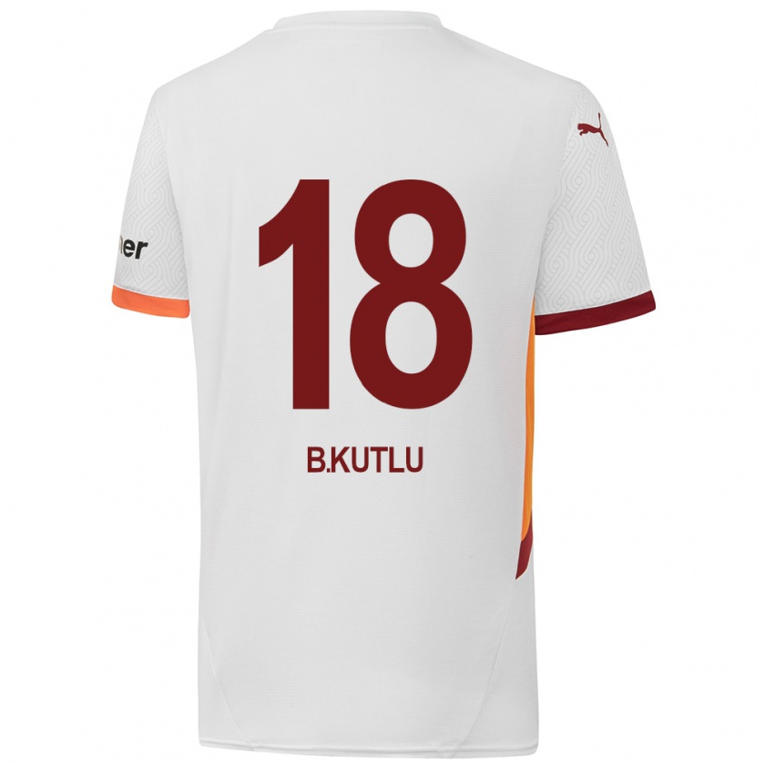 Kandiny Homme Maillot Berkan Kutlu #18 Blanc Jaune Rouge Tenues Extérieur 2024/25 T-Shirt