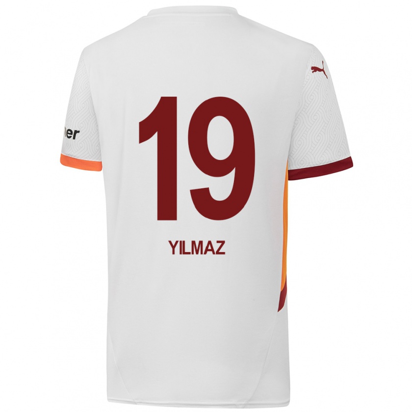 Kandiny Homme Maillot Zehra Yılmaz #19 Blanc Jaune Rouge Tenues Extérieur 2024/25 T-Shirt