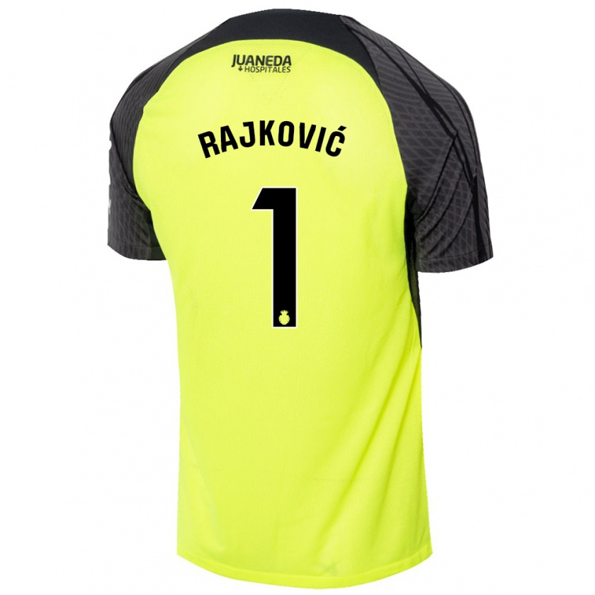 Kandiny Homme Maillot Predrag Rajkovic #1 Vert Fluo Noir Tenues Extérieur 2024/25 T-Shirt