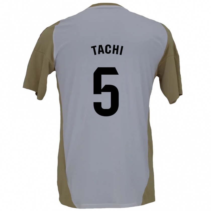 Kandiny Homme Maillot Tachi #5 Marron Blanc Tenues Extérieur 2024/25 T-Shirt