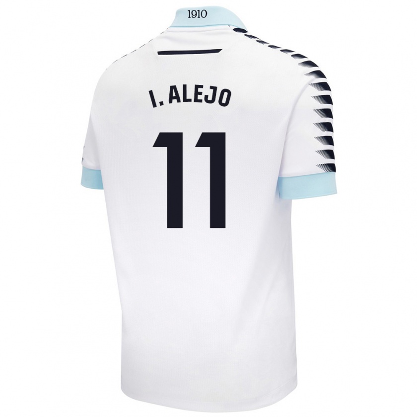 Kandiny Homme Maillot Iván Alejo #11 Blanc Bleu Tenues Extérieur 2024/25 T-Shirt