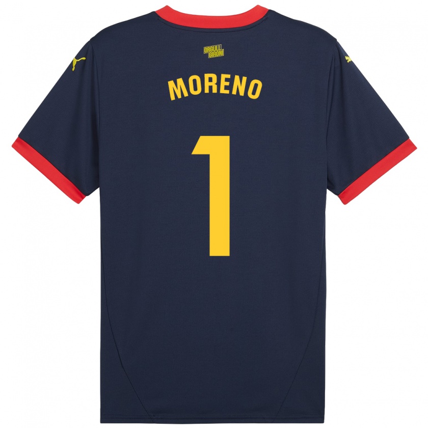 Kandiny Homme Maillot Gerard Moreno #1 Bleu Marine Rouge Tenues Extérieur 2024/25 T-Shirt