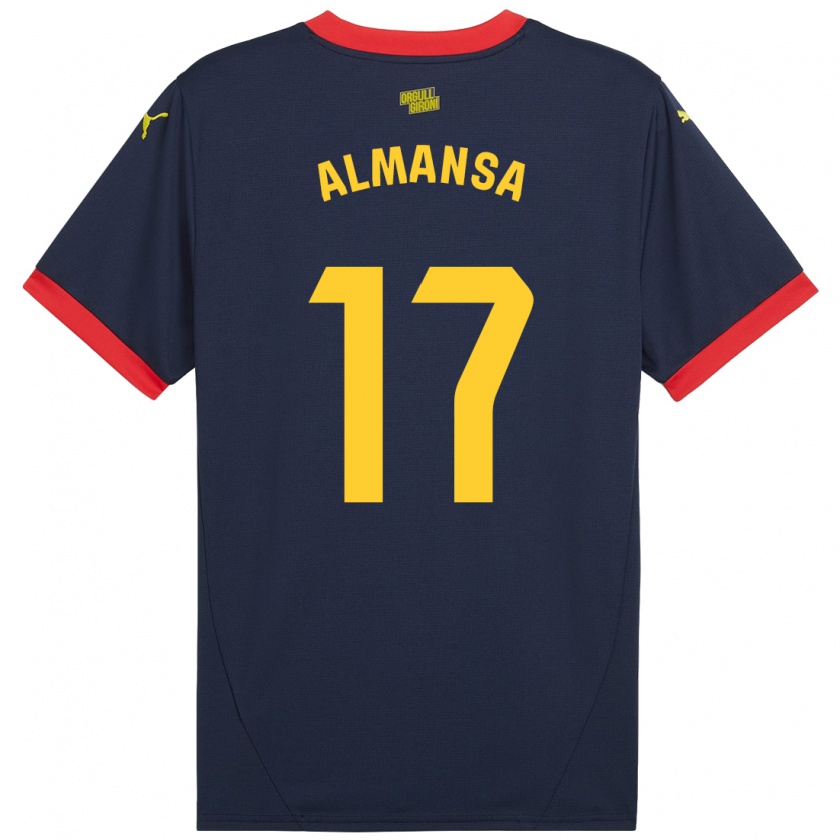 Kandiny Homme Maillot Alex Almansa #17 Bleu Marine Rouge Tenues Extérieur 2024/25 T-Shirt