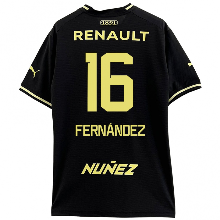 Kandiny Homme Maillot Adrián Fernández #16 Noir Jaune Tenues Extérieur 2024/25 T-Shirt