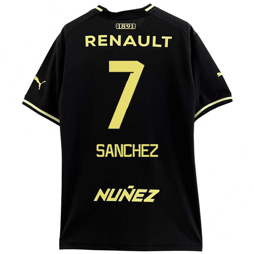 Kandiny Homme Maillot Carlos Sánchez #7 Noir Jaune Tenues Extérieur 2024/25 T-Shirt