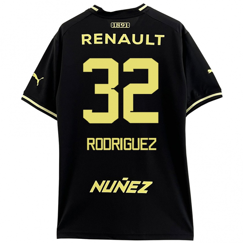 Kandiny Homme Maillot Randall Rodríguez #32 Noir Jaune Tenues Extérieur 2024/25 T-Shirt