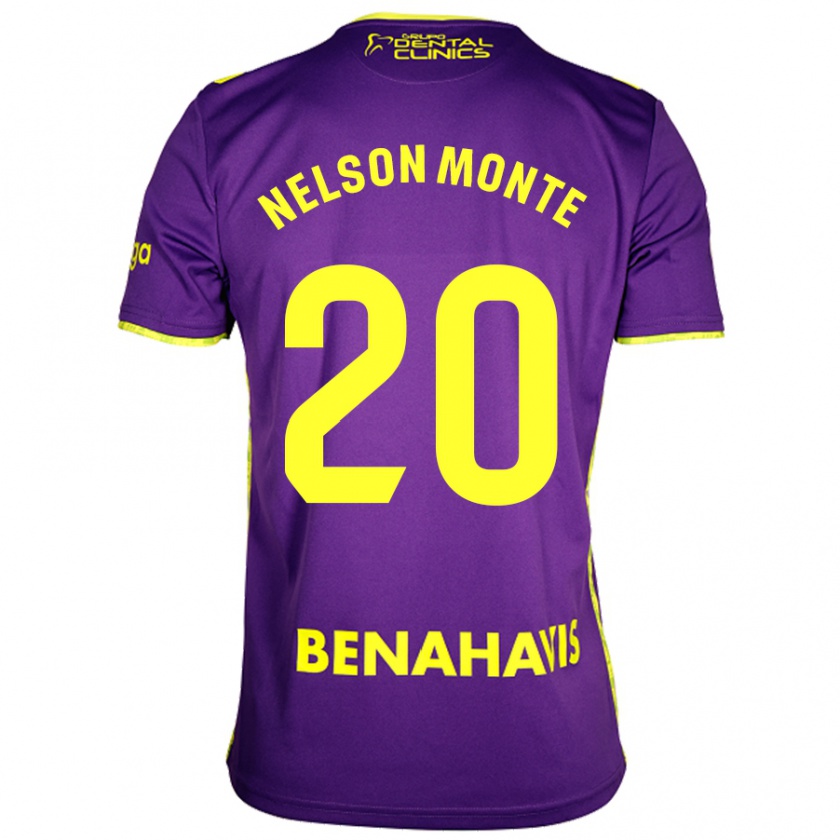 Kandiny Homme Maillot Nélson Monte #20 Violet Jaune Tenues Extérieur 2024/25 T-Shirt