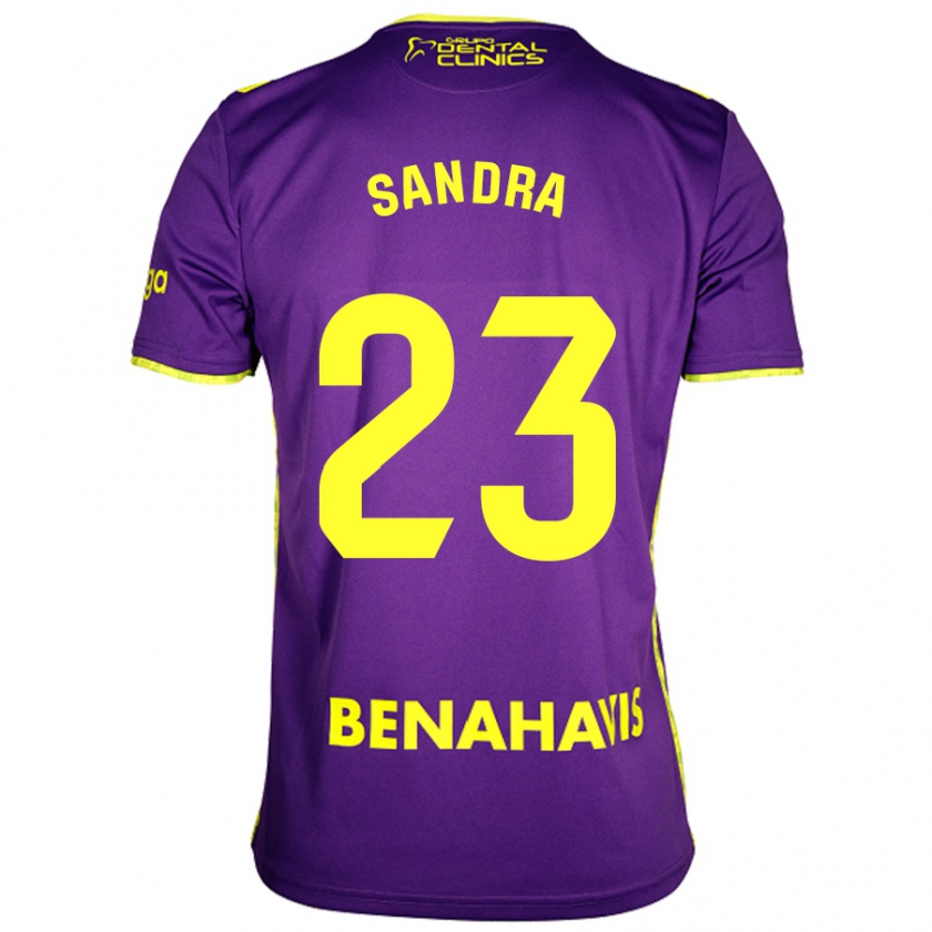 Kandiny Homme Maillot Sandra #23 Violet Jaune Tenues Extérieur 2024/25 T-Shirt