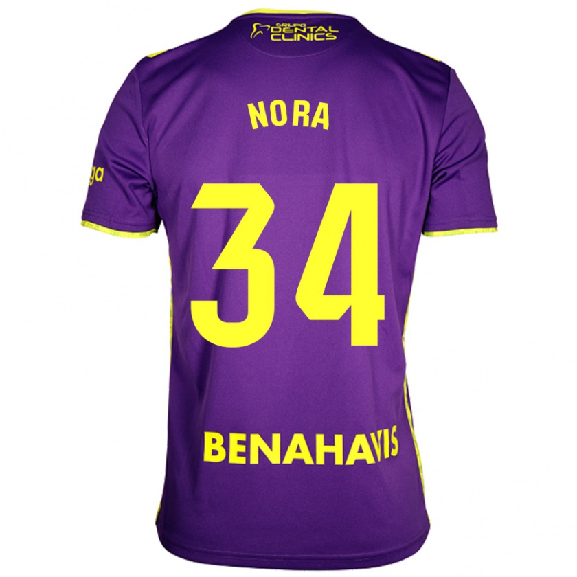 Kandiny Homme Maillot Nora #34 Violet Jaune Tenues Extérieur 2024/25 T-Shirt