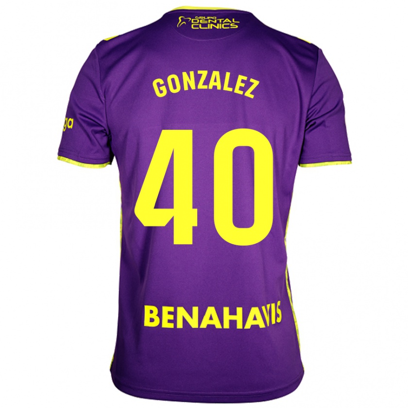 Kandiny Homme Maillot Carol González #40 Violet Jaune Tenues Extérieur 2024/25 T-Shirt