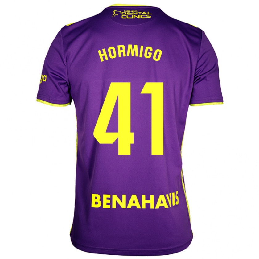 Kandiny Homme Maillot Cintia Hormigo #41 Violet Jaune Tenues Extérieur 2024/25 T-Shirt