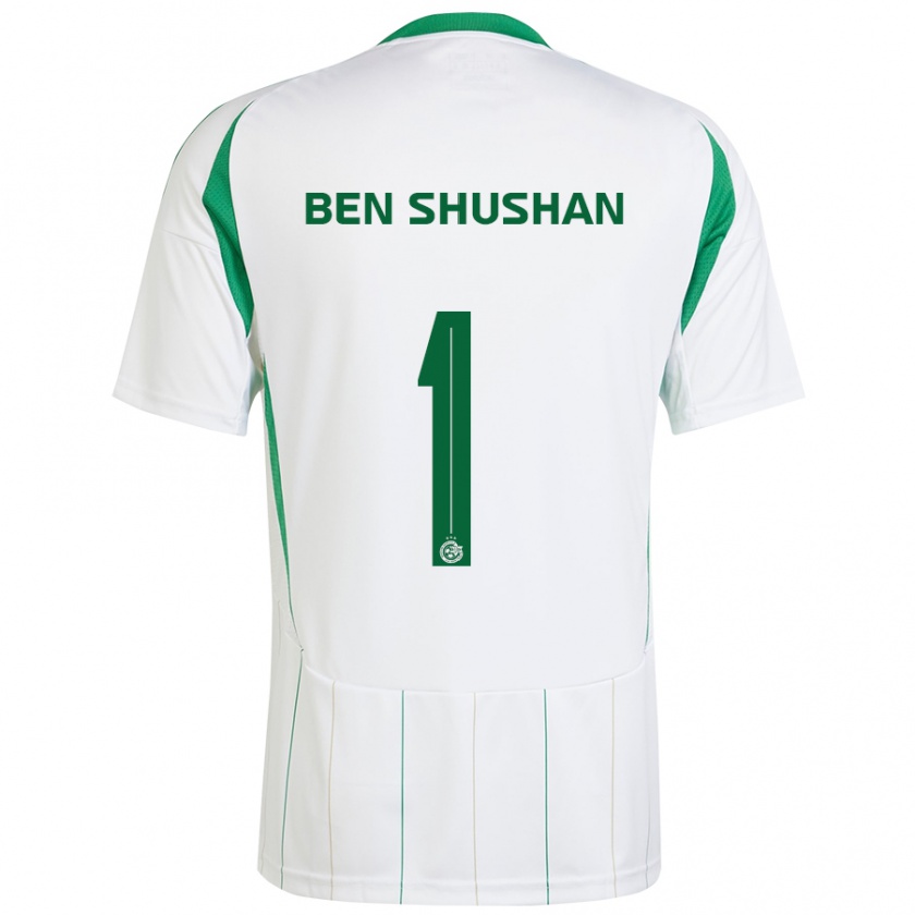 Kandiny Homme Maillot Ori Ben Shushan #1 Blanc Vert Tenues Extérieur 2024/25 T-Shirt