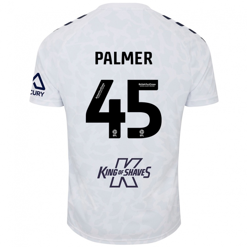 Kandiny Homme Maillot Kasey Palmer #45 Blanc Tenues Extérieur 2024/25 T-Shirt