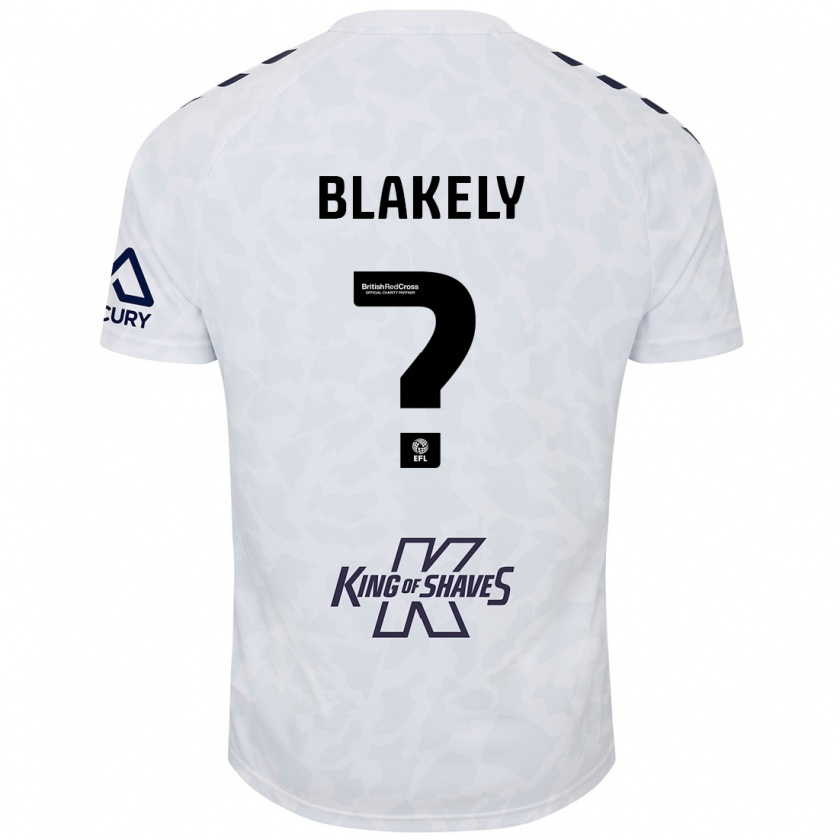 Kandiny Homme Maillot Ben Blakely #0 Blanc Tenues Extérieur 2024/25 T-Shirt