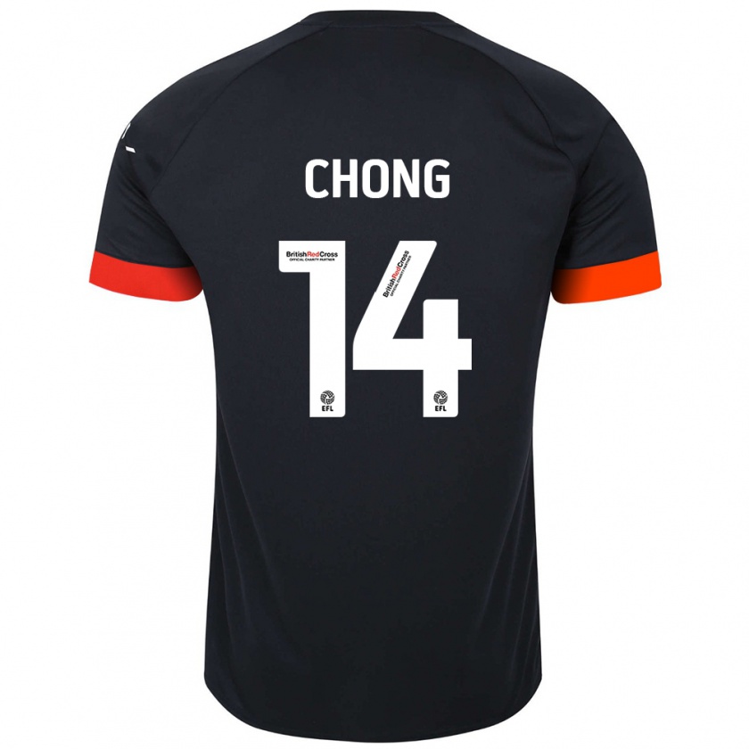 Kandiny Homme Maillot Tahith Chong #14 Noir Orange Tenues Extérieur 2024/25 T-Shirt