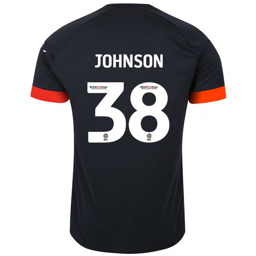 Kandiny Homme Maillot Joe Johnson #38 Noir Orange Tenues Extérieur 2024/25 T-Shirt