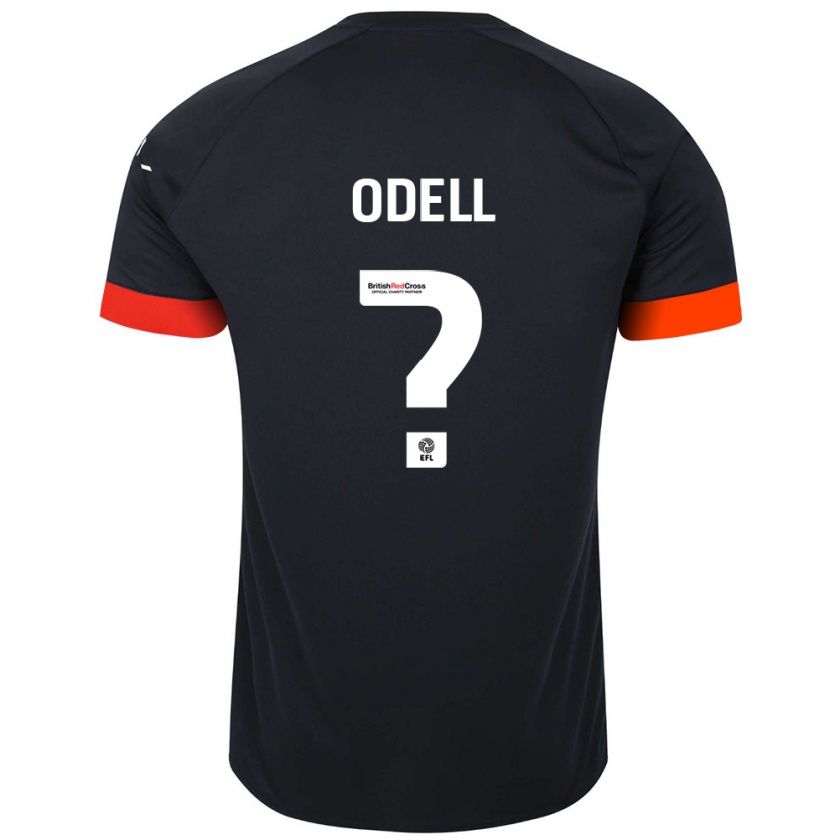 Kandiny Homme Maillot Josh Odell #0 Noir Orange Tenues Extérieur 2024/25 T-Shirt