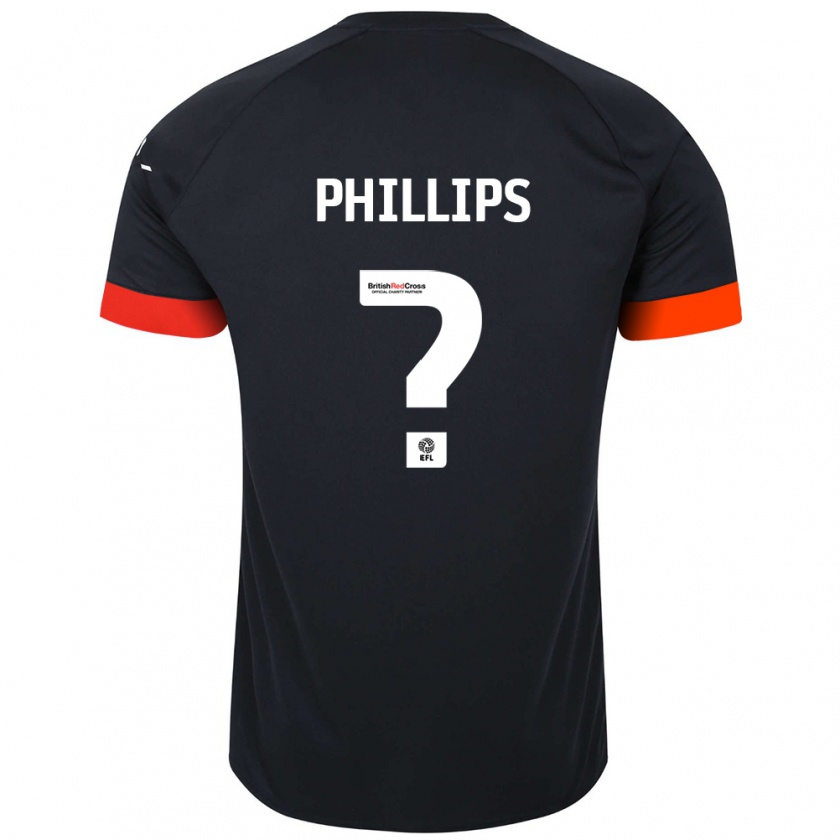 Kandiny Homme Maillot Josh Phillips #0 Noir Orange Tenues Extérieur 2024/25 T-Shirt