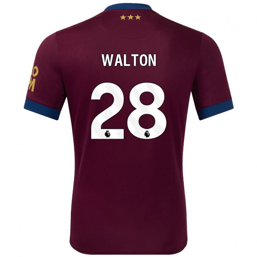 Kandiny Homme Maillot Christian Walton #28 Marron Tenues Extérieur 2024/25 T-Shirt