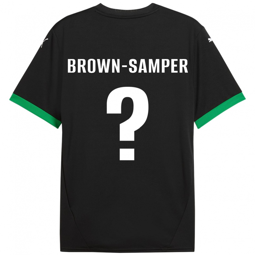 Kandiny Femme Maillot Isaac Brown-Samper #0 Noir Vert Foncé Tenues Domicile 2024/25 T-Shirt